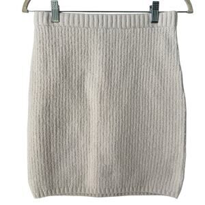 Universal Thread Pull On Cream Sweater Knit Pencil Mini Skirt Women’s Size XS